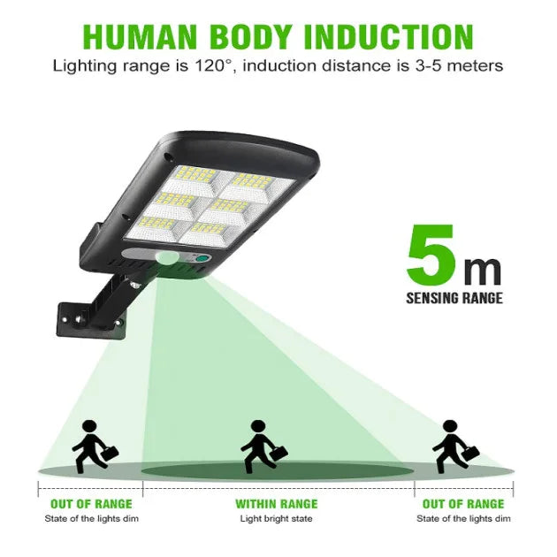 Lampara solar con sensor + Control