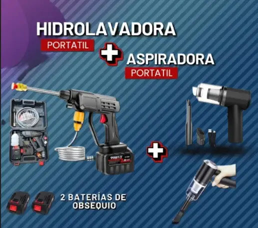 Combo de hidrolavadora 2 baterias+ Aspiradora + Atención 24 horas (3502341167) ¡Envio gratis!