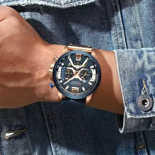 Reloj Curren 8329 Original Cronografo Cuero + Envío gratis + Atención 24 horas (3502341167)