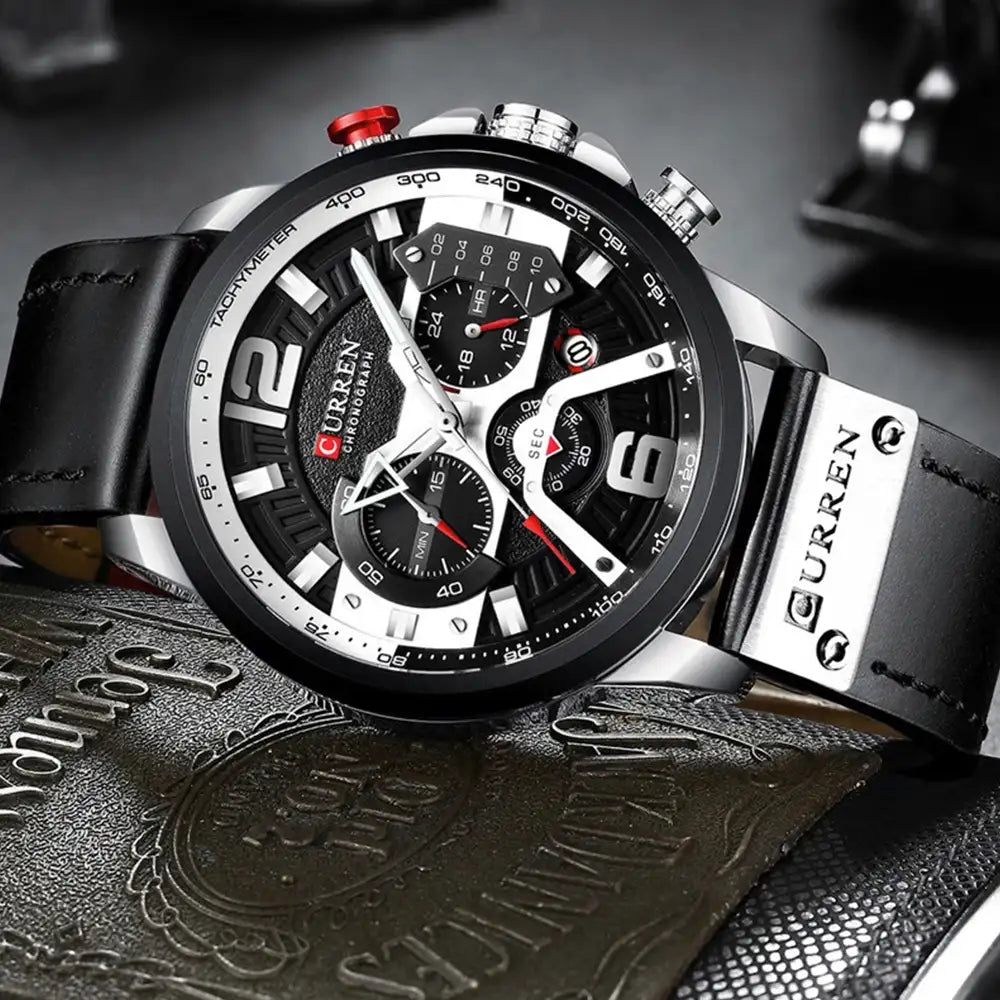 Reloj Curren 8329 Original Cronografo Cuero + Envío gratis + Atención 24 horas (3502341167)