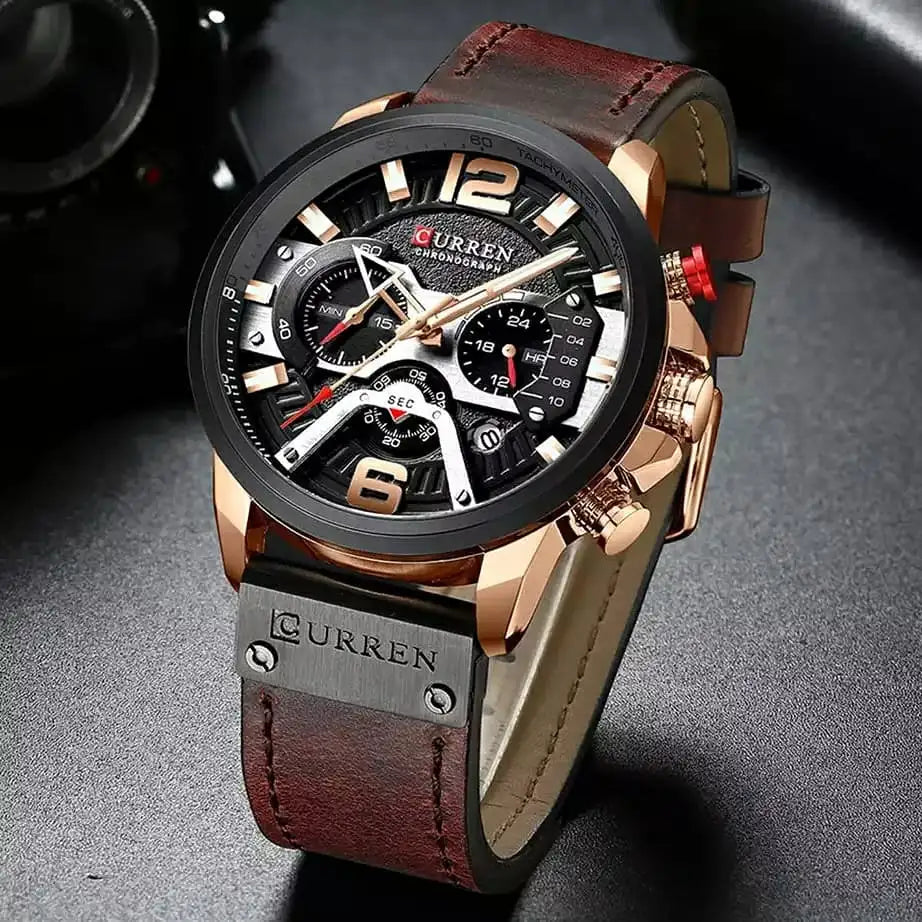 Reloj Curren 8329 Original Cronografo Cuero + Envío gratis + Atención 24 horas (3502341167)
