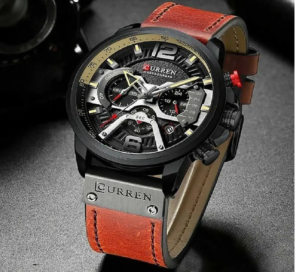 Reloj Curren 8329 Original Cronografo Cuero + Envío gratis + Atención 24 horas (3502341167)