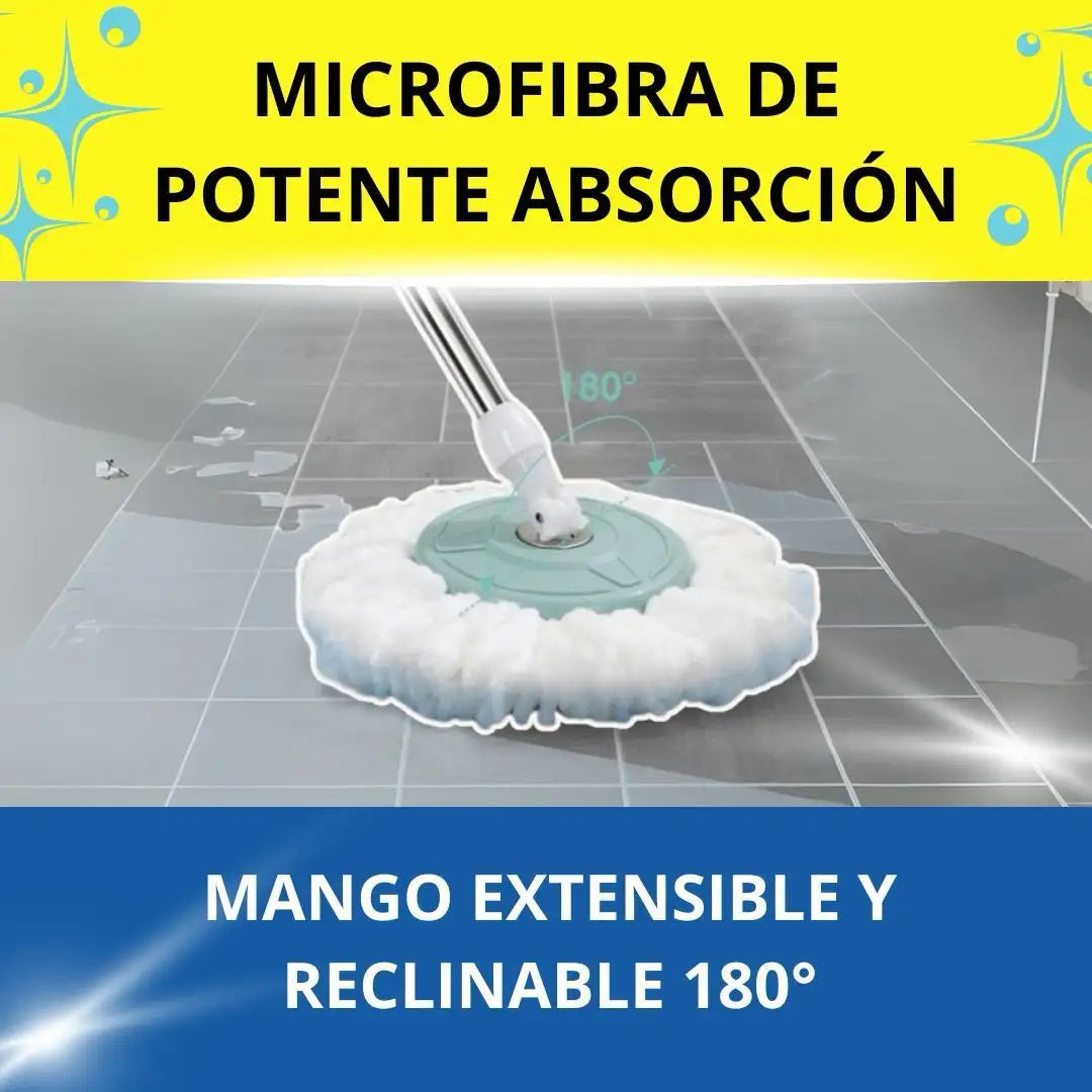 Trapero 360 Grande alta calidad con Balde x 2 mopas + ENVIO GRATIS + Atención 24 horas (3502341167)