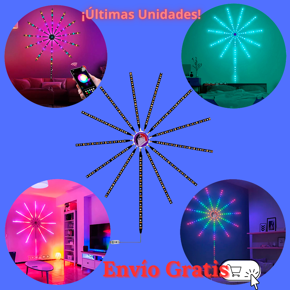 Led Fuegos Artificiales con control