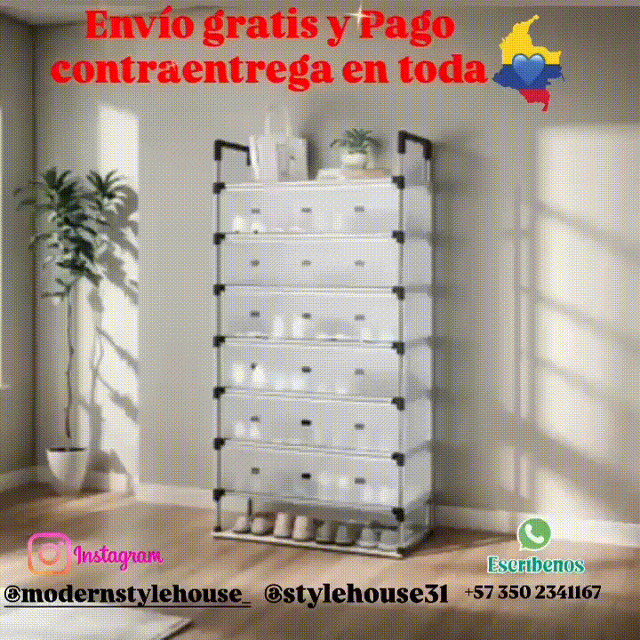 Zapatero con cubierta antipolvo + Envío gratis + Atención 24 horas (3502341167)