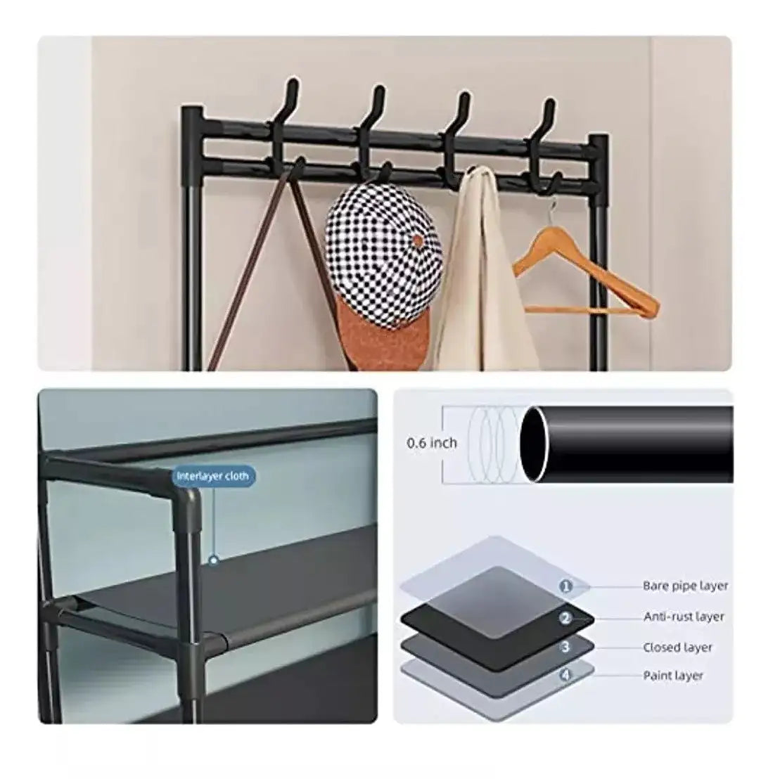 Organizador Zapatero Y perchero 5 niveles + Envió gratis