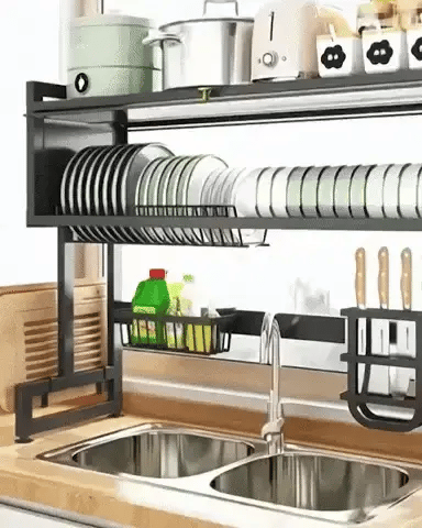 Escurridor de platos con tapa en acero inoxidable + Atención 24 horas (3502341167) + Envió gratis