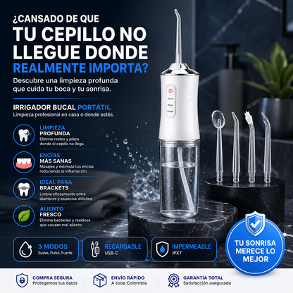 Irrigador Oral con 4 Boquillas (Paga 1 y lleva 2)
