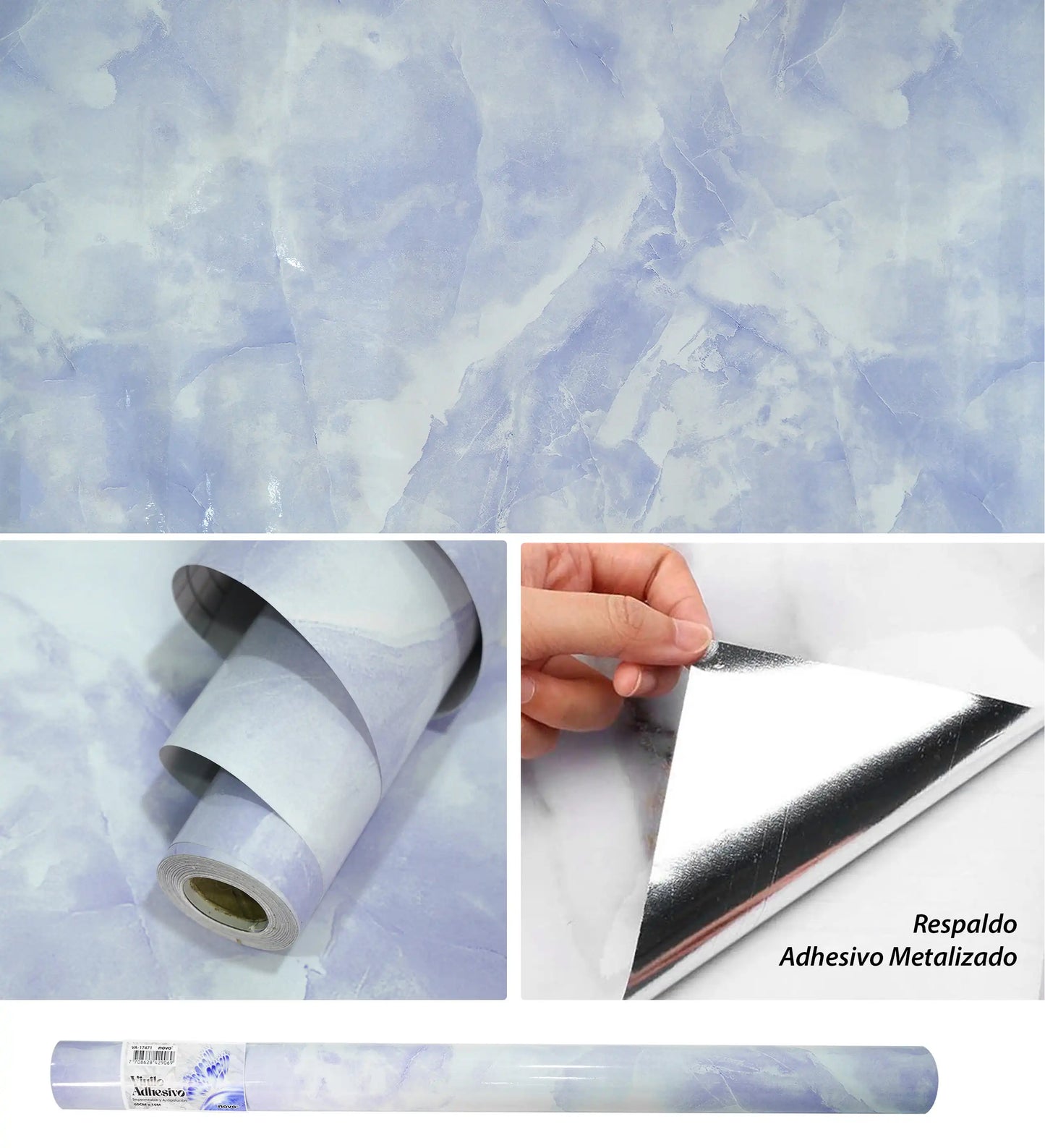 Rollo Papel Vinilo Adhesivo Brillante (10m x 60cm) + Envío Gratis