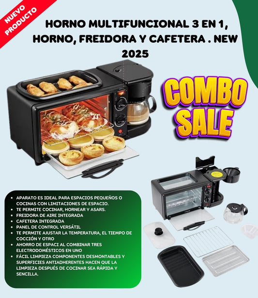 Horno 3 en 1 sokany + cafetera ¡Envío gratis!