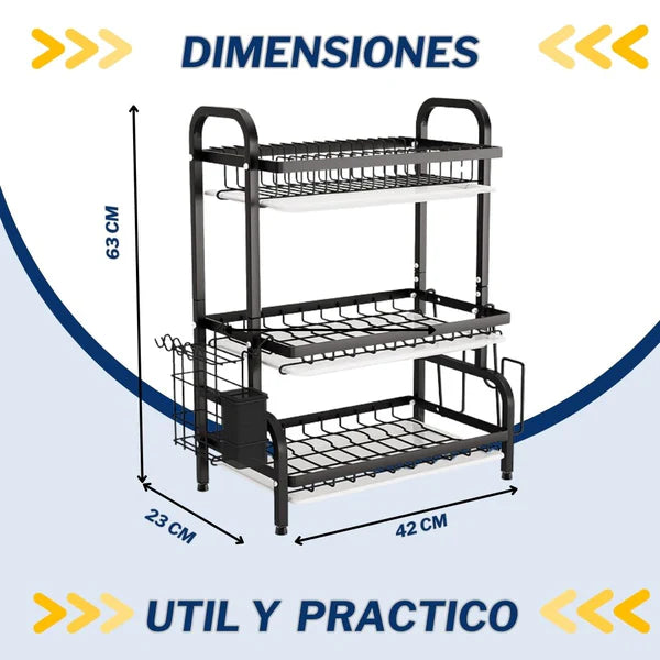 Escurridor platos 3 niveles