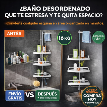Combo Esquinero Organizador + Estante metalico