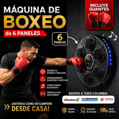 🥊Maquina de boxeo musical de 6 paneles (ENVIO GRATIS)