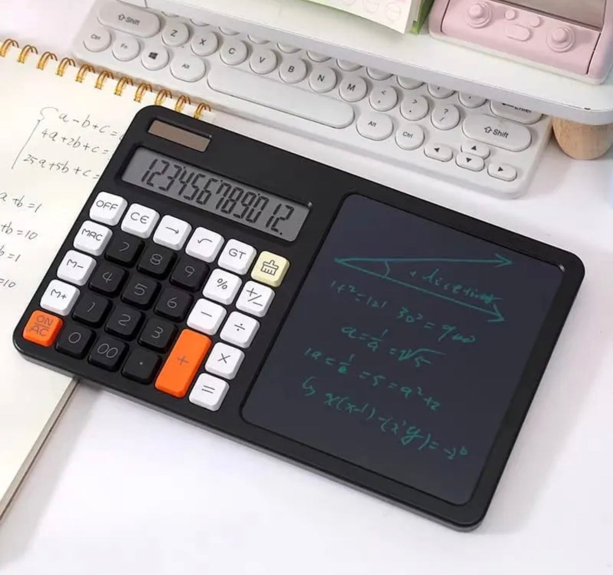 🧮 ¡Calculadora Multifuncional 2 en 1 con Pizarra Borrable!