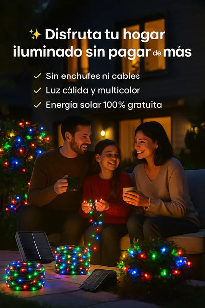 Luces Navidad Energía Solar Eco (10 METROS - 30 METROS)