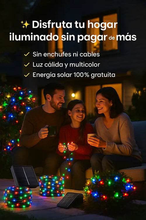Luces Navidad Energía Solar Eco (10 METROS - 30 METROS)