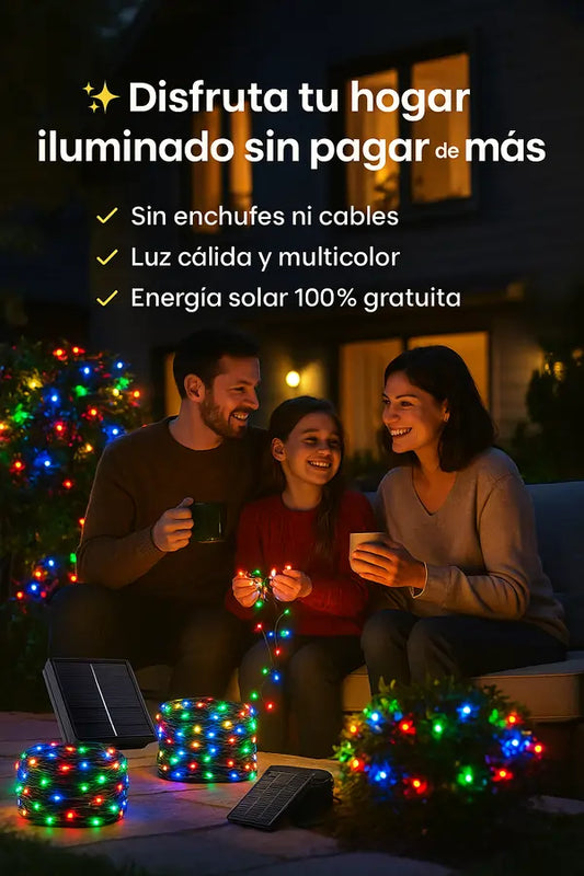 Luces Navidad Energía Solar Eco (10 METROS - 30 METROS)
