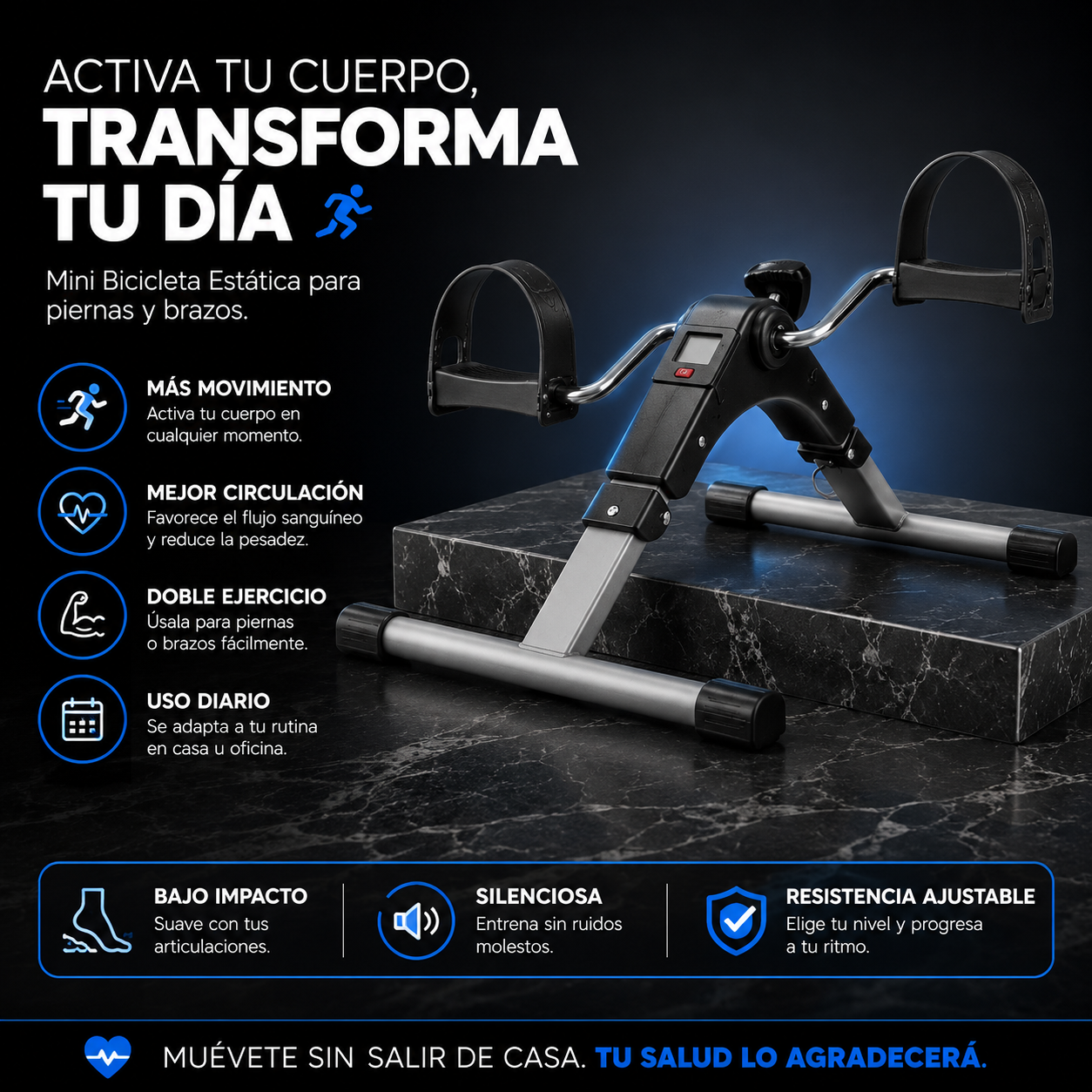 Mini Bicicleta Estática Portátil Ejercio