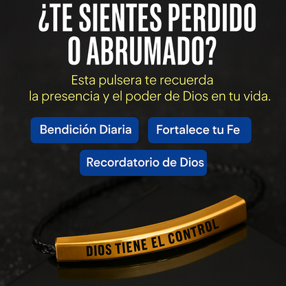 PULSERA DIOS TIENE EL CONTROL (PAGA 1 Y LLEVA 2 ENVÍO GRATIS)