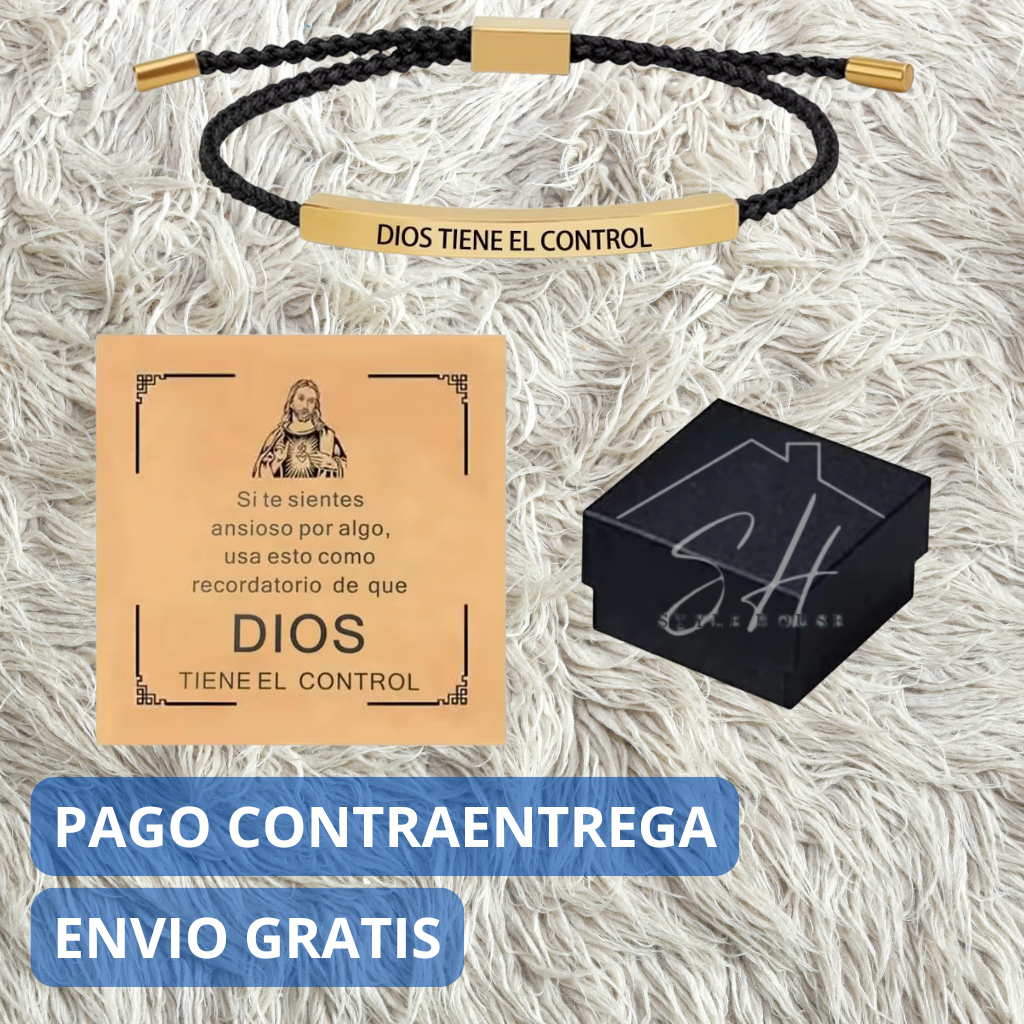 PULSERA DIOS TIENE EL CONTROL (PAGA 1 Y LLEVA 2 ENVÍO GRATIS)