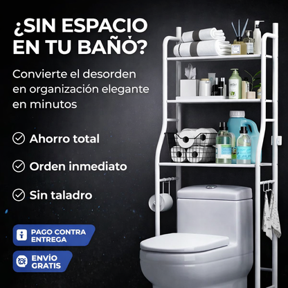 Combo estante para baño metalico / Esquinero de ducha