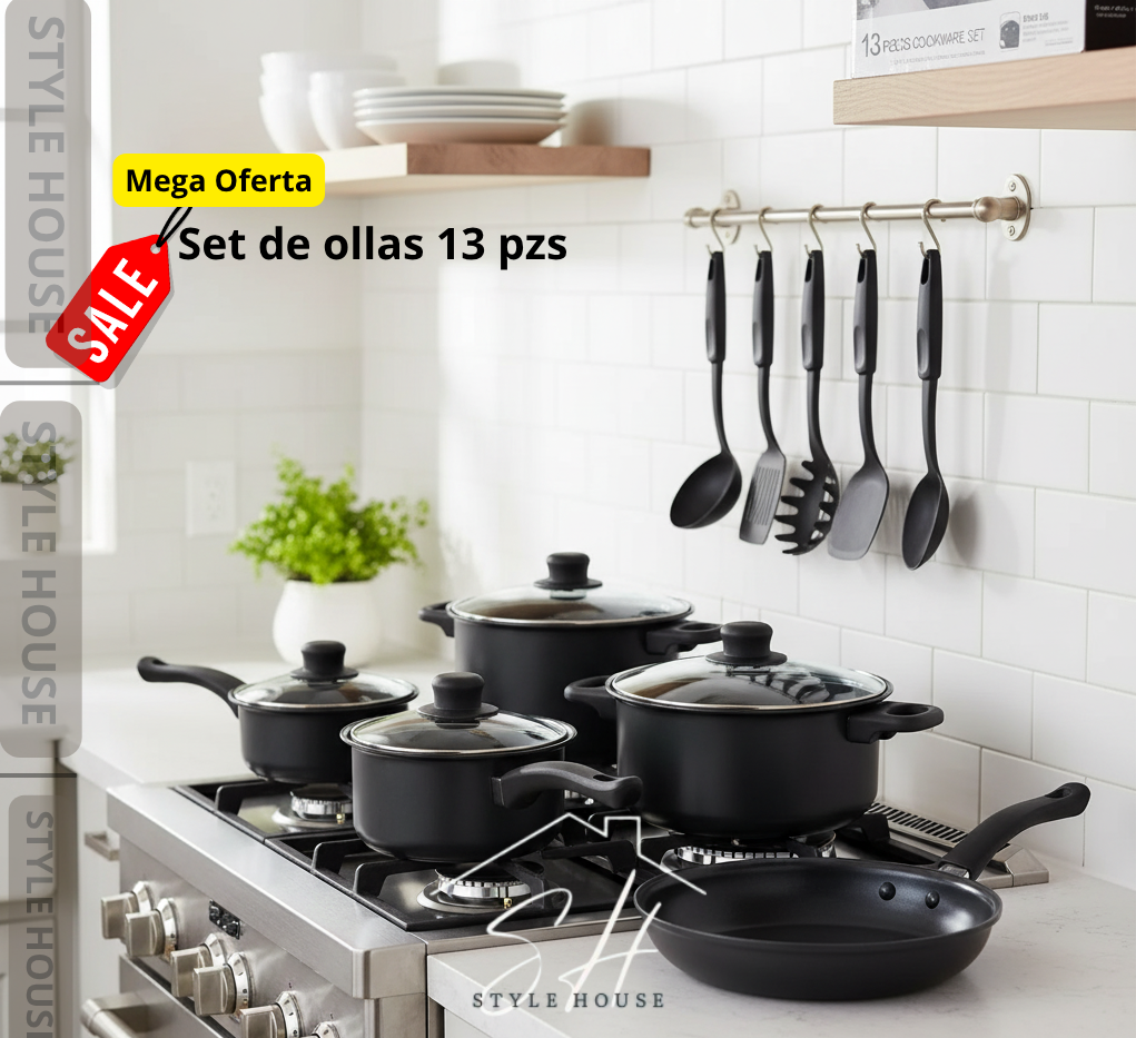 Set De Cocina Ollas 13 Piezas