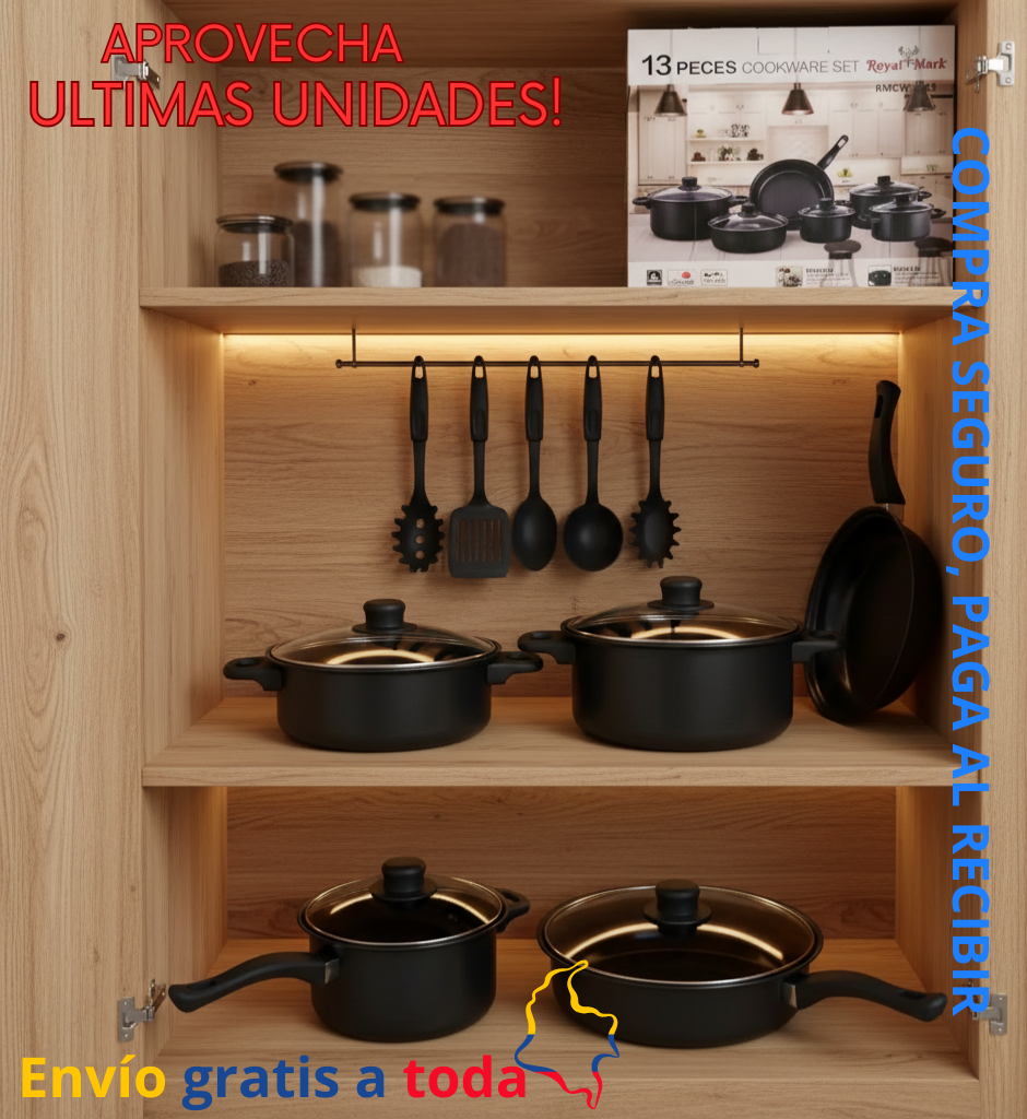 Set De Cocina Ollas 13 Piezas