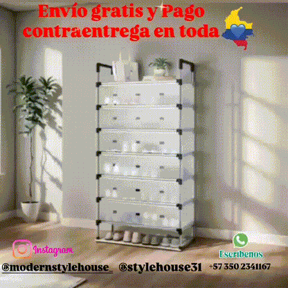 Zapatero con cubierta antipolvo + Envío gratis + Atención 24 horas (3502341167)