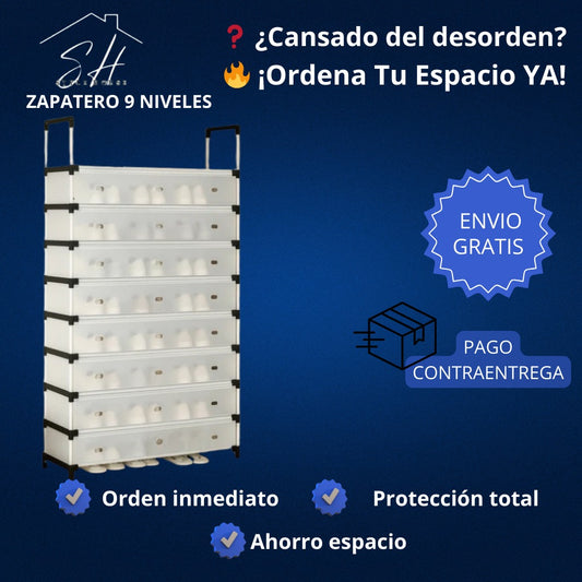 Zapatero con cubierta antipolvo