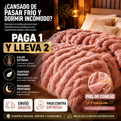 COBIJA PIEL DE CONEJO (PAGA 1 Y LLEVA 2)
