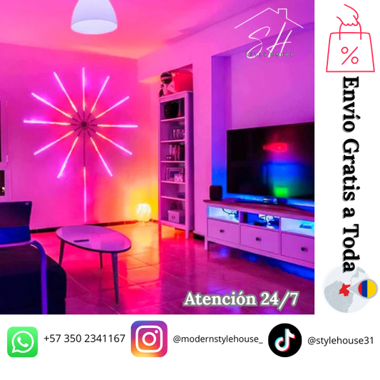 Led Fuegos Artificiales con control