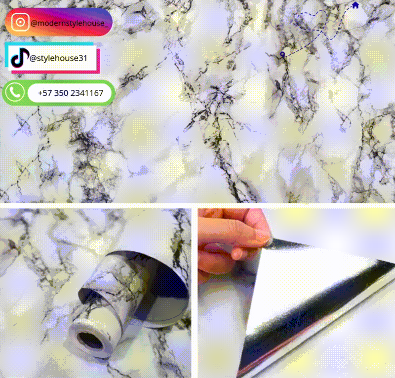 Rollo Papel Vinilo Adhesivo Brillante (10m x 60cm) + Envío Gratis